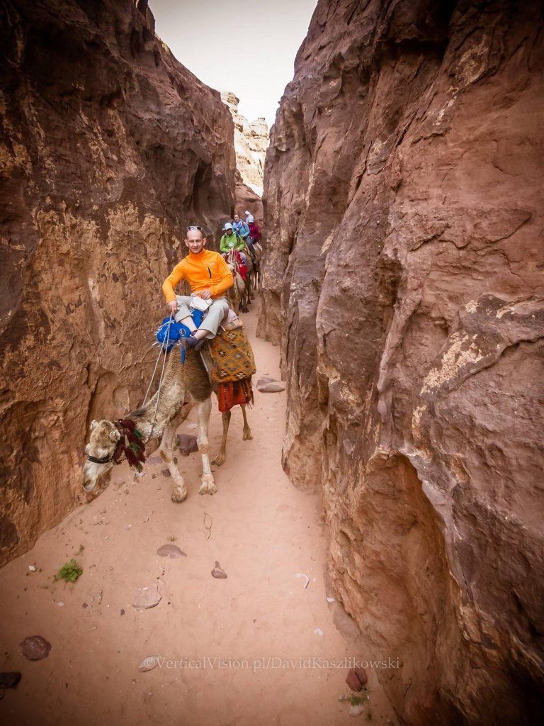 camel ride through canyon